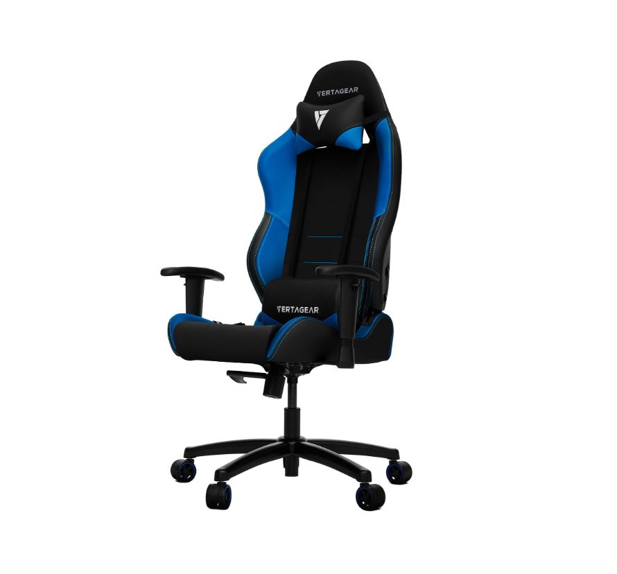 VERTAGEAR VG-SL1200SE_BL (NEGRO-AZUL) / SILLA ERGONOMICA / HYGENNX / BASE METALICA 5 / APOYABRAZO 2D / SOPORTA 120KG